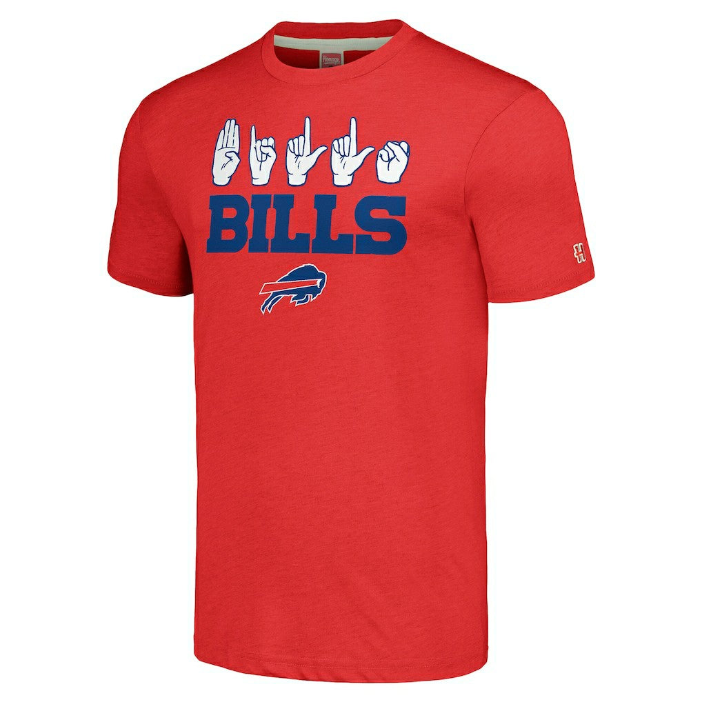 Buffalo Bills Homage Unisex The NFL ASL Collection by Love Sign American Sign Language T-Shirt | NFL Near me