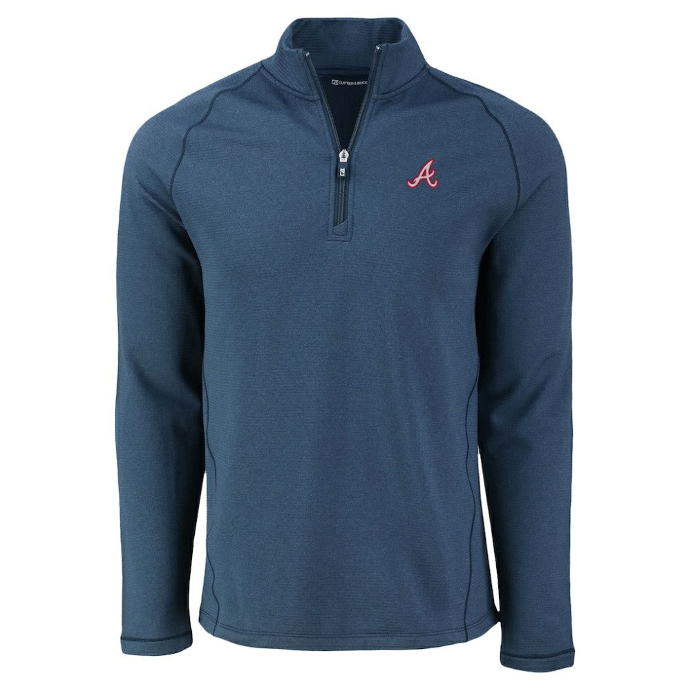 Atlanta Braves Cutter & Buck Peshastin Eco Fleece Recycled Raglan Quarter-Zip Top - MLB Tops