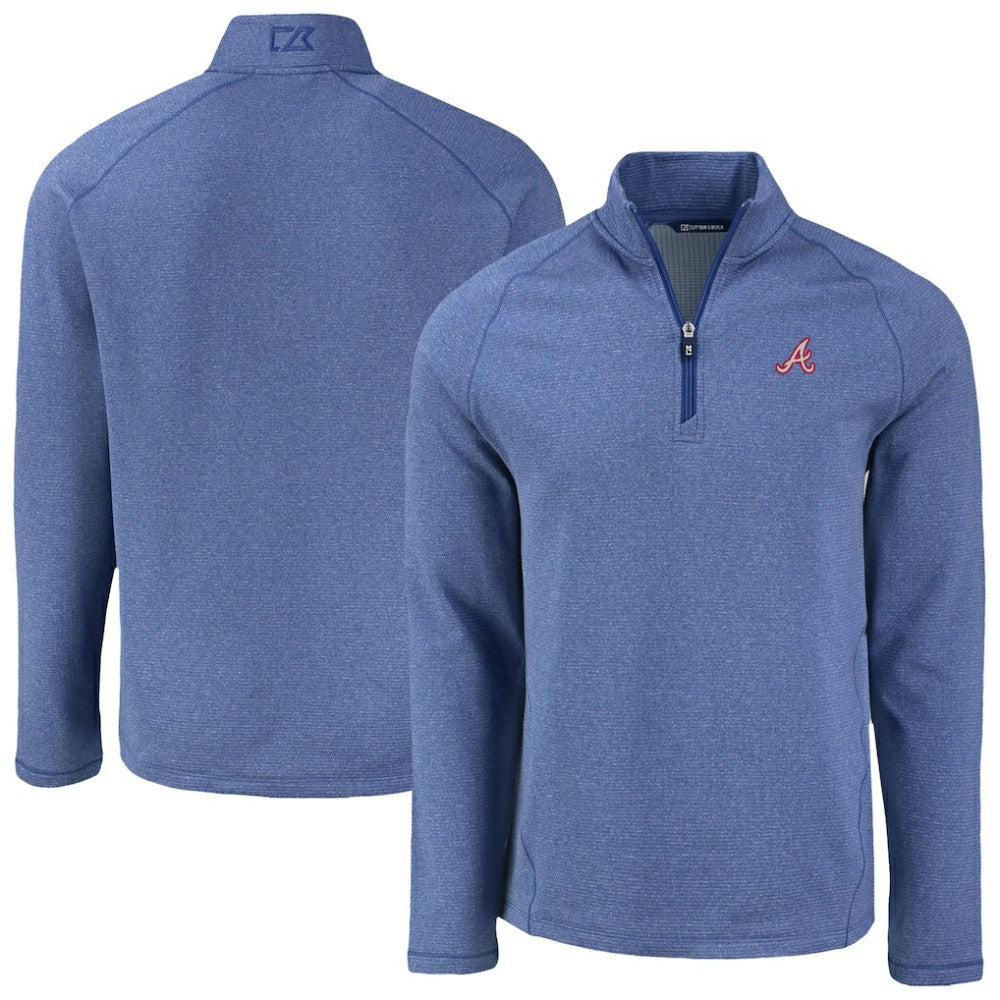 Atlanta Braves Cutter & Buck Peshastin Eco Fleece Recycled Raglan Quarter-Zip Top - MLB Tops