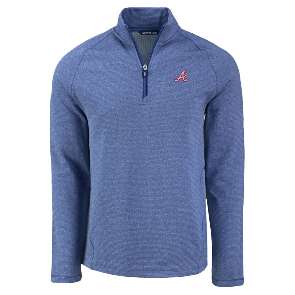 Atlanta Braves Cutter & Buck Peshastin Eco Fleece Recycled Raglan Quarter-Zip Top - MLB Tops