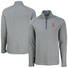 Boston Red Sox Cutter & Buck Peshastin Eco Fleece Recycled Raglan Quarter-Zip Top - MLB Tops