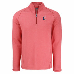 Cleveland Guardians Cutter & Buck Peshastin Eco Fleece Recycled Raglan Quarter-Zip Top - MLB Tops