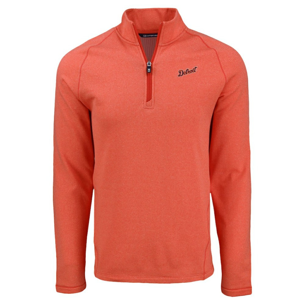 Detroit Tigers Cutter & Buck Peshastin Eco Fleece Recycled Raglan Quarter-Zip Top - MLB Tops