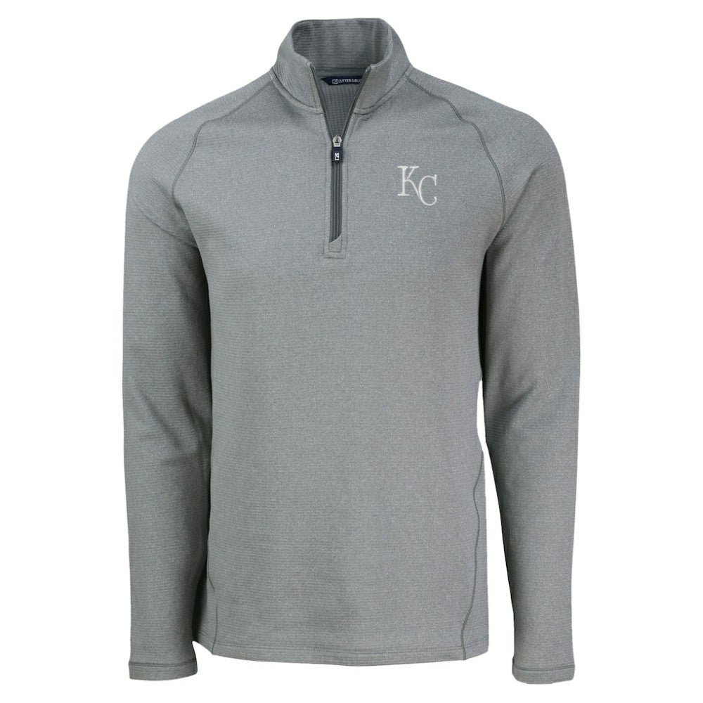 Kansas City Royals Cutter & Buck Peshastin Eco Fleece Recycled Raglan Quarter-Zip Top - MLB Tops