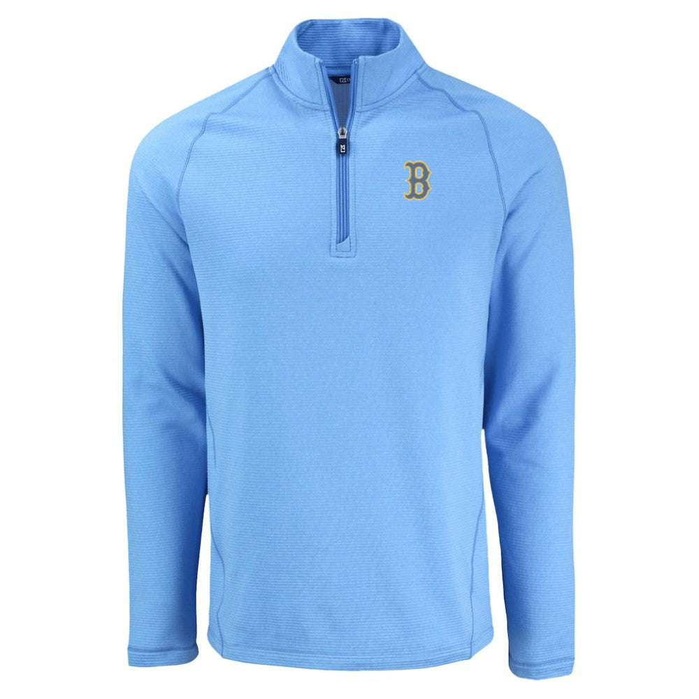 Boston Red Sox Cutter & Buck Peshastin Eco Fleece Recycled Raglan Quarter-Zip Top - MLB Tops