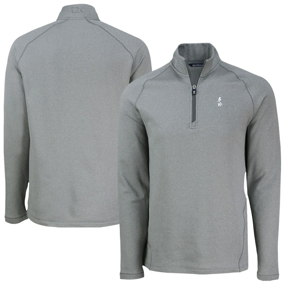 Chicago Cubs Cutter & Buck Peshastin Eco Fleece Recycled Raglan Quarter-Zip Top - MLB Tops