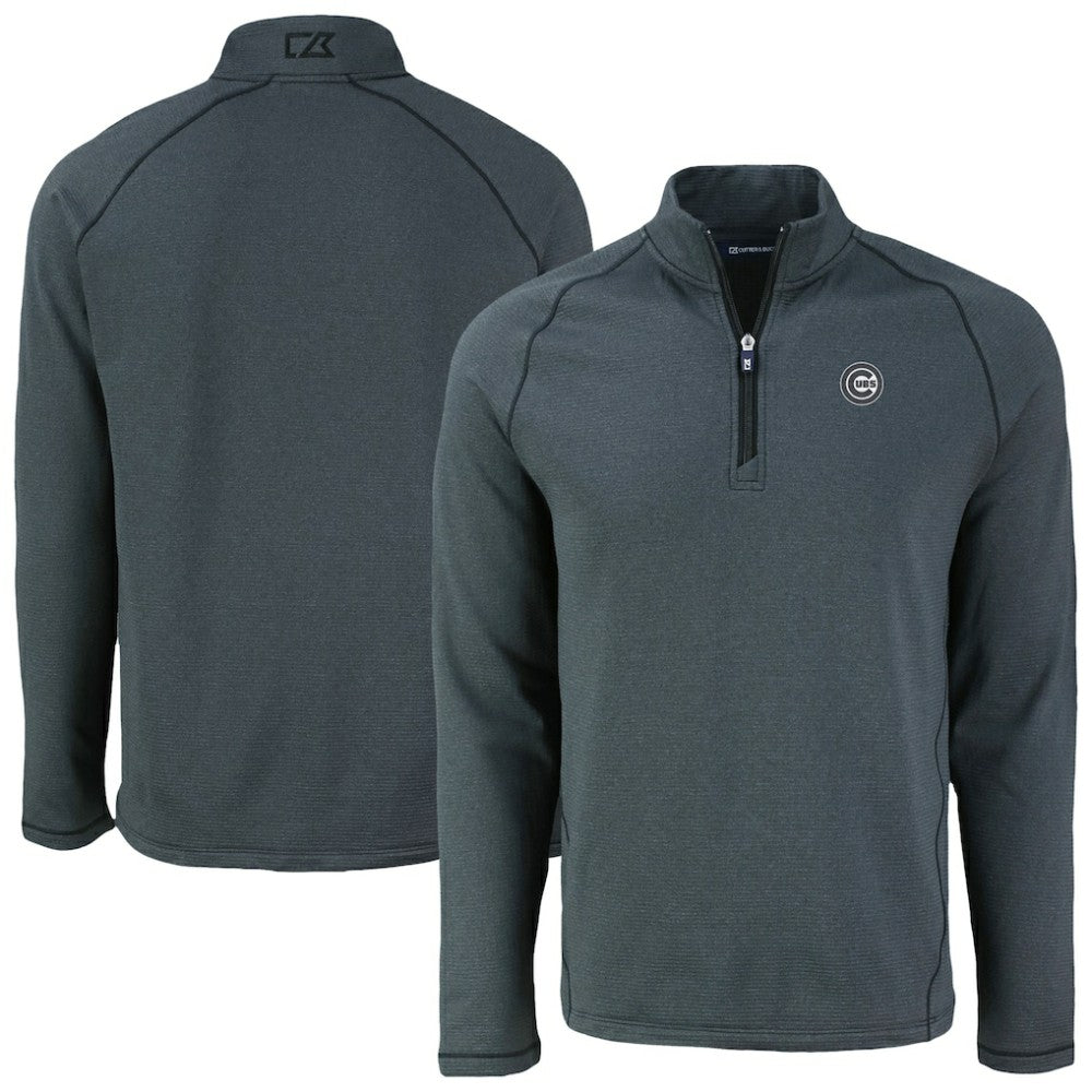 Chicago Cubs Cutter & Buck Peshastin Eco Fleece Recycled Raglan Quarter-Zip Top - MLB Tops