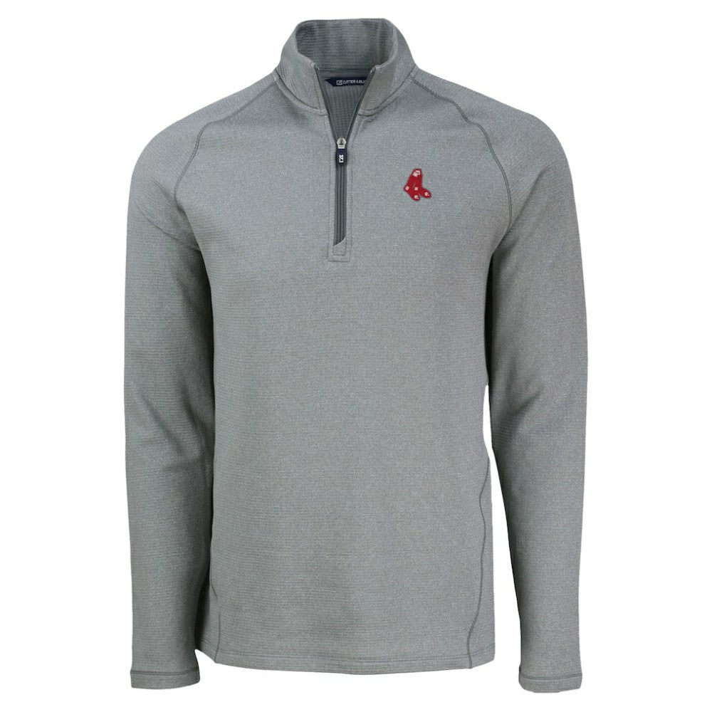 Boston Red Sox Cutter & Buck Peshastin Eco Fleece Recycled Raglan Quarter-Zip Top - MLB Tops