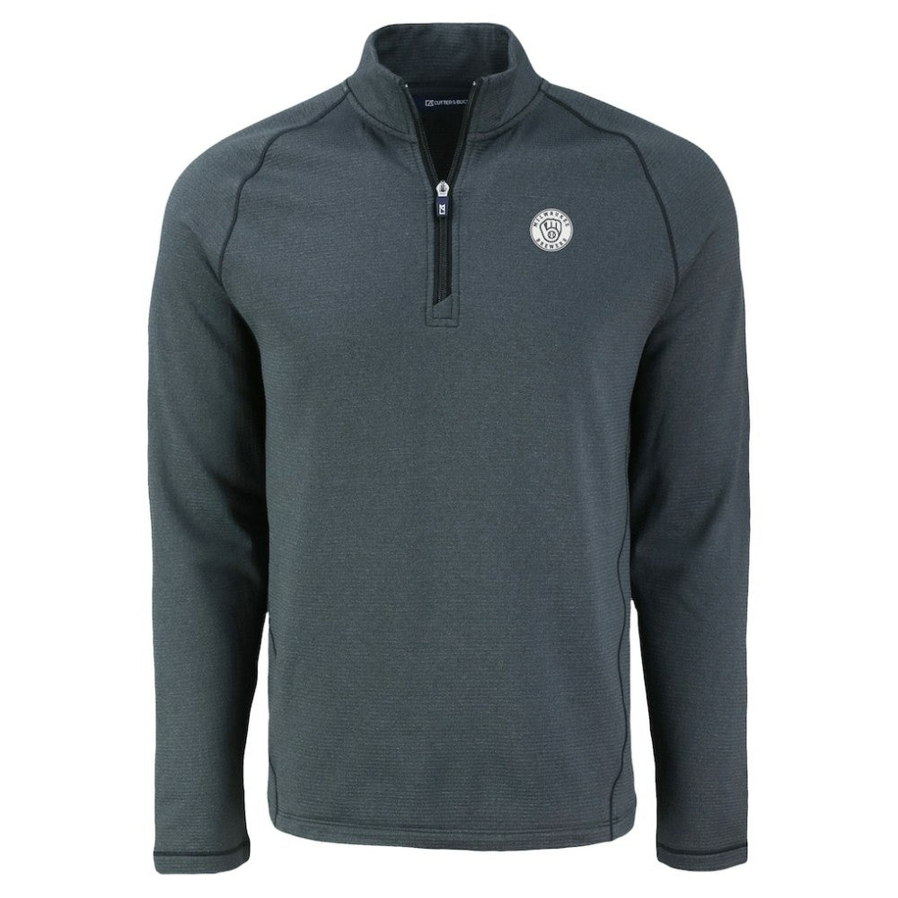 Milwaukee Brewers Cutter & Buck Peshastin Eco Fleece Recycled Raglan Quarter-Zip Top - MLB Tops