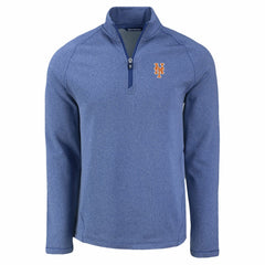 New York Mets Cutter & Buck Peshastin Eco Fleece Recycled Raglan Quarter-Zip Top - MLB Tops
