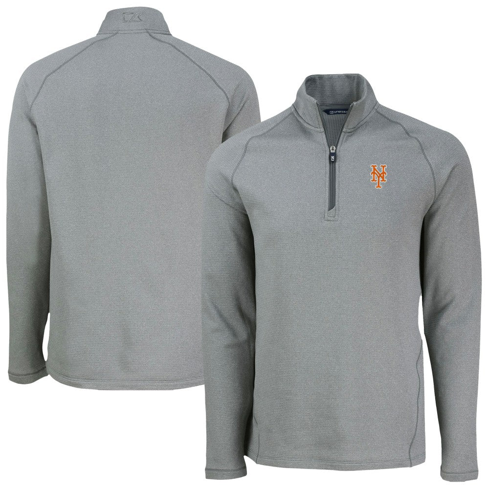 New York Mets Cutter & Buck Peshastin Eco Fleece Recycled Raglan Quarter-Zip Top - MLB Tops