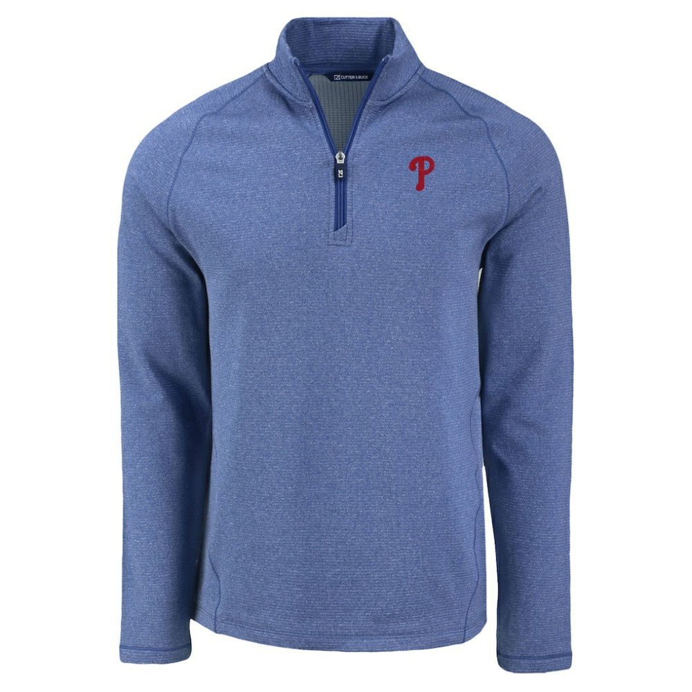 Philadelphia Phillies Cutter & Buck Peshastin Eco Fleece Recycled Raglan Quarter-Zip Top - MLB Tops