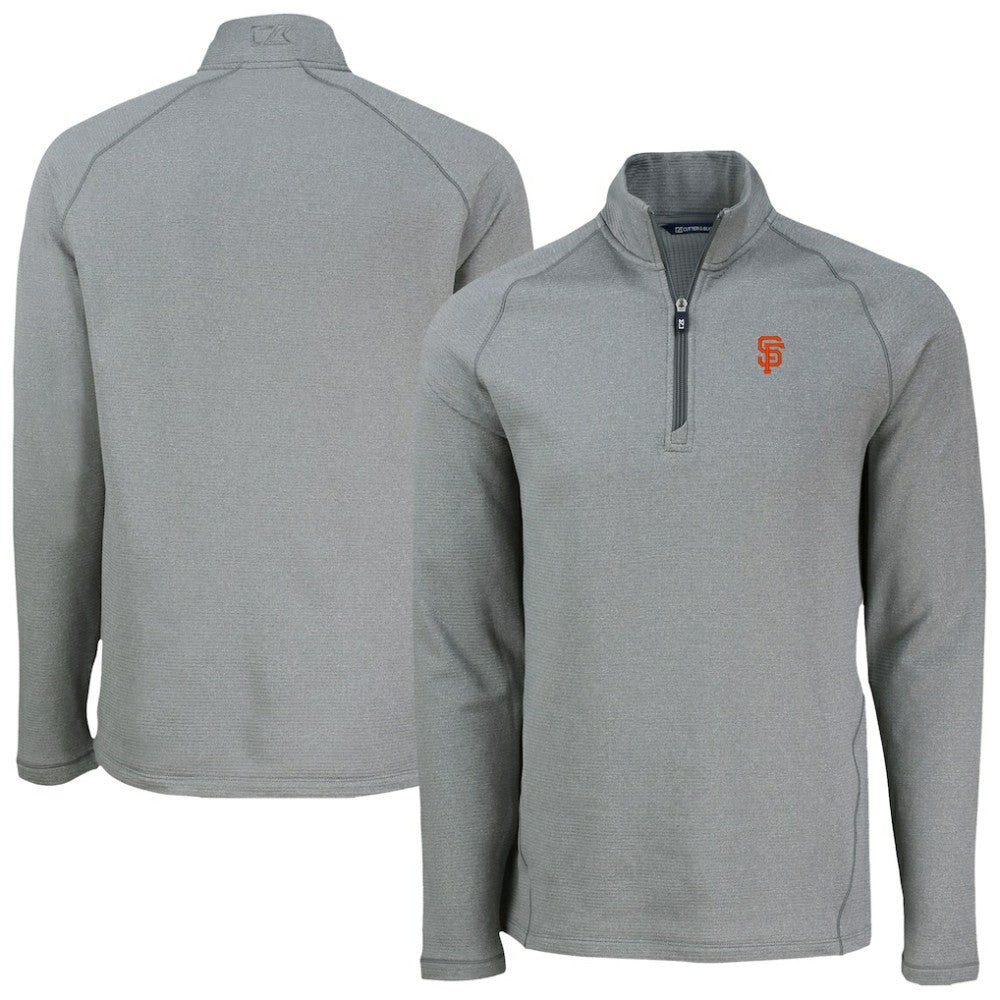 San Francisco Giants Cutter & Buck Peshastin Eco Fleece Recycled Raglan Quarter-Zip Top - MLB Tops