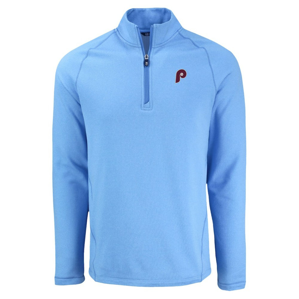 Philadelphia Phillies Cutter & Buck Peshastin Eco Fleece Recycled Raglan Quarter-Zip Top - MLB Tops