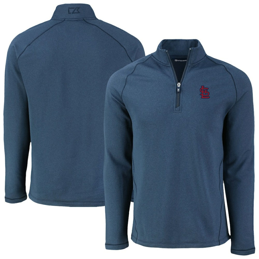 St. Louis Cardinals Cutter & Buck Peshastin Eco Fleece Recycled Raglan Quarter-Zip Top - MLB Tops