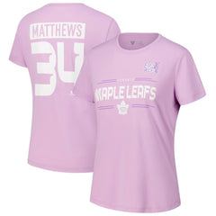 Auston Matthews Toronto Maple Leafs Levelwear Women's Hockey Fights Cancer Anthem Name & Number T-Shirt -  NHL T-shirts
