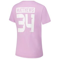 Auston Matthews Toronto Maple Leafs Levelwear Women's Hockey Fights Cancer Anthem Name & Number T-Shirt -  NHL T-shirts