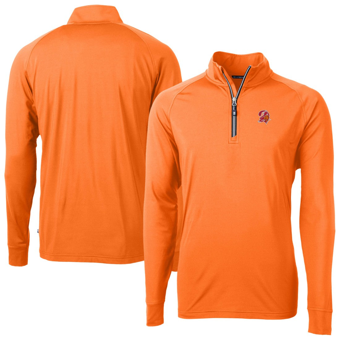 Tampa Bay Buccaneers Cutter & Buck Adapt Eco DryTec Raglan Quarter-Zip Jacket | NFL New