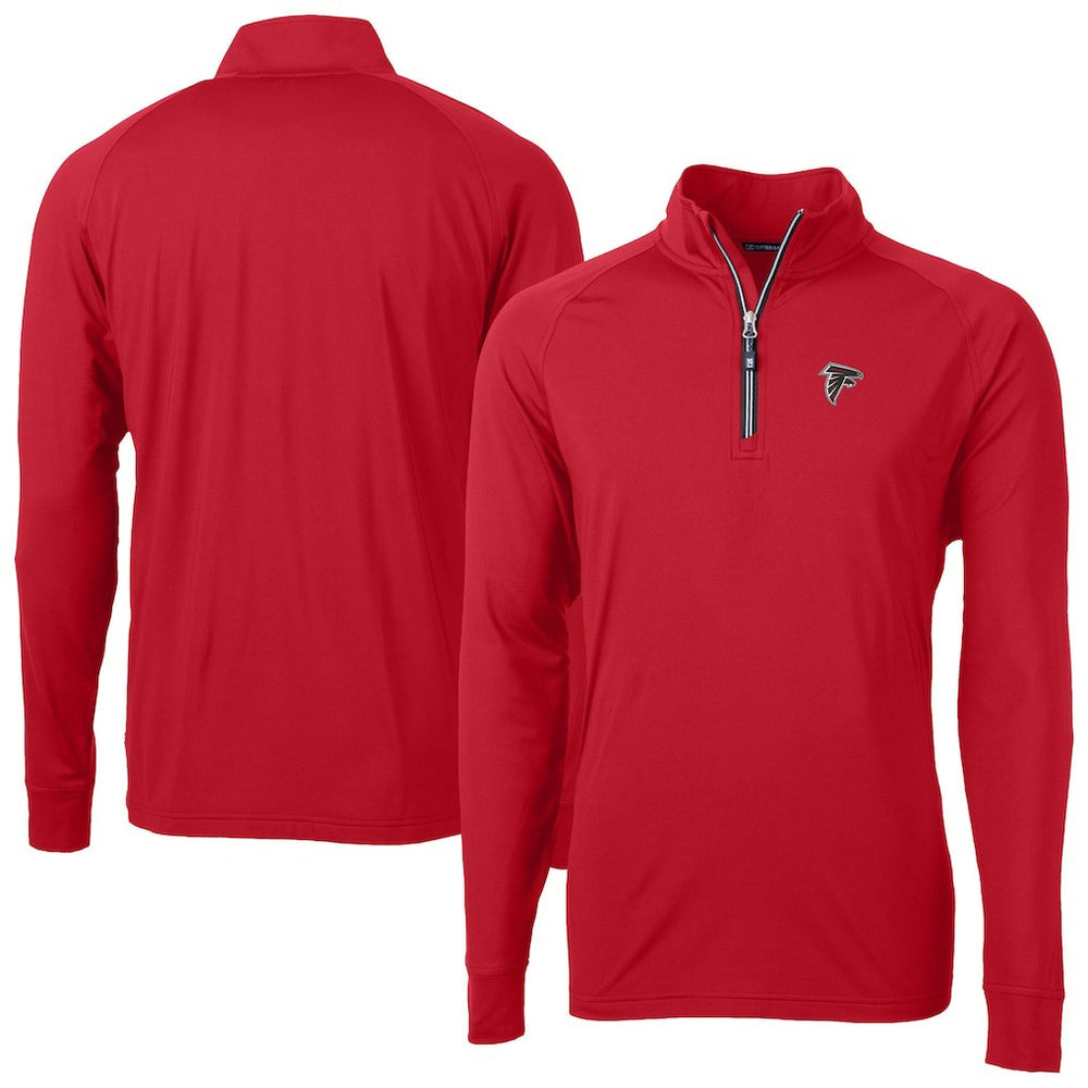 Atlanta Falcons Cutter & Buck Adapt Eco DryTec Raglan Quarter-Zip Jacket | NFL New