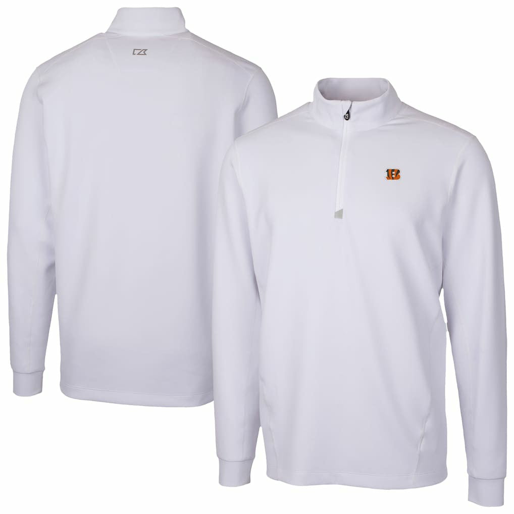 Cincinnati Bengals Cutter & Buck Traverse Stretch Quarter-Zip Top | NFL Outlet