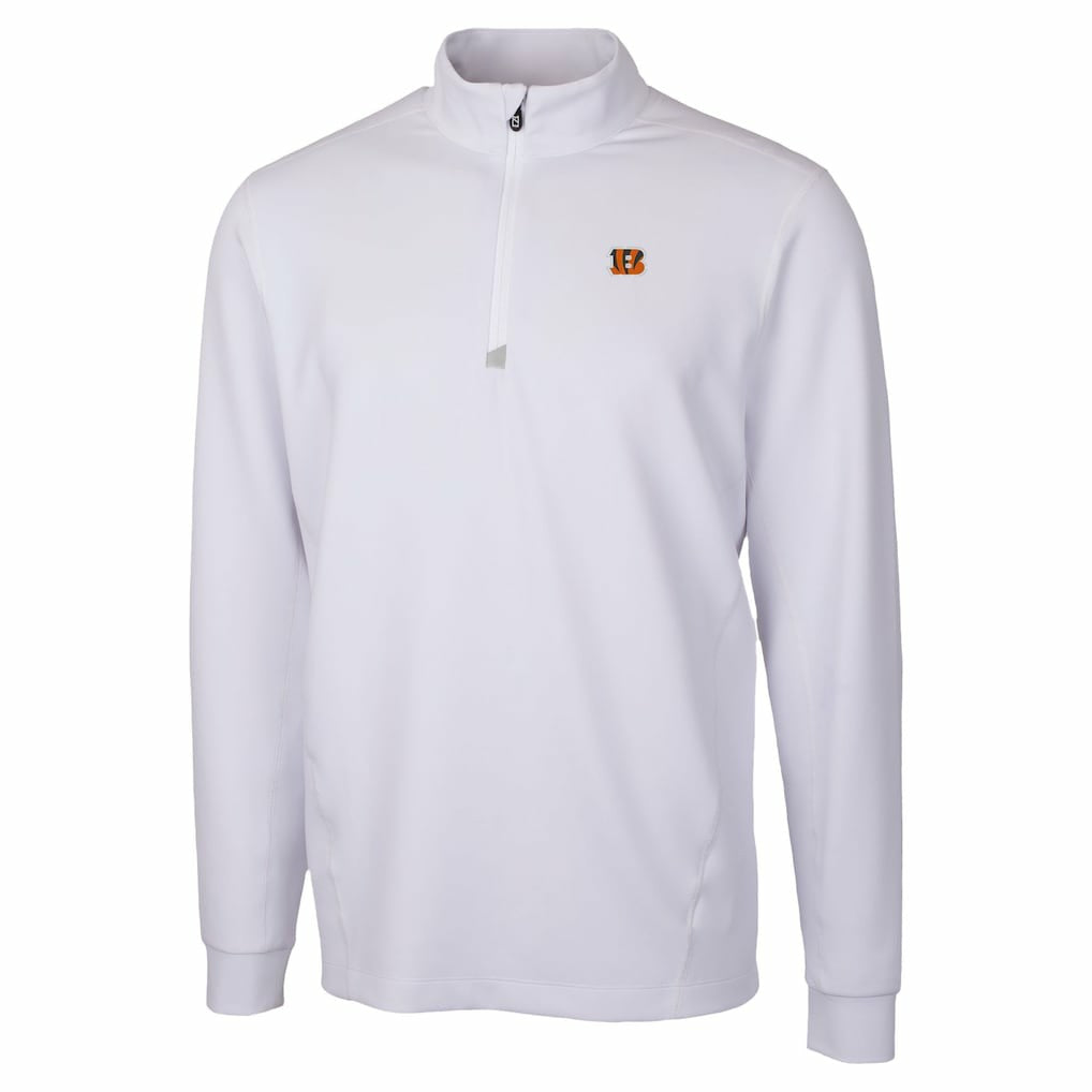 Cincinnati Bengals Cutter & Buck Traverse Stretch Quarter-Zip Top | NFL Outlet