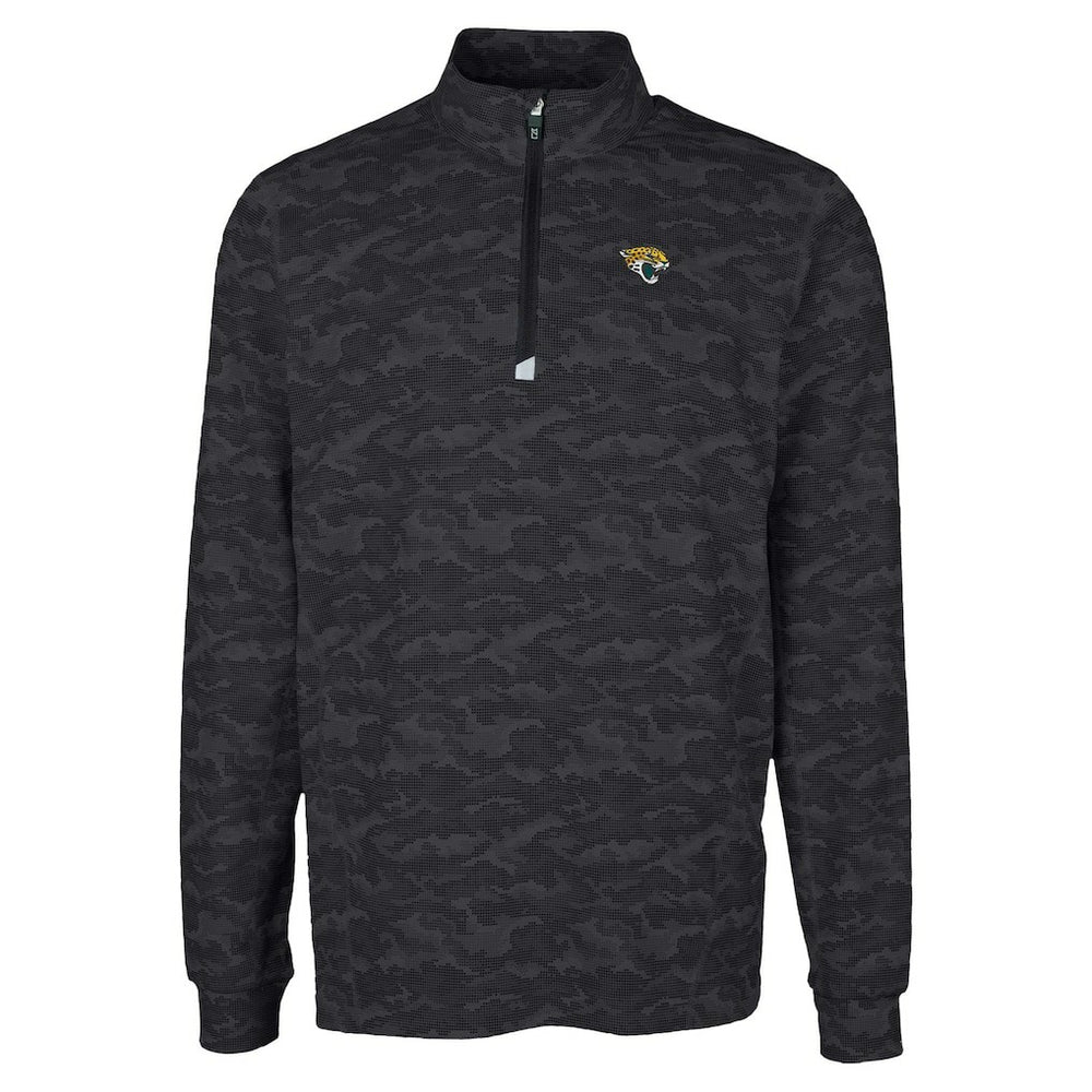 Jacksonville Jaguars Cutter & Buck Traverse Camo Print Stretch Quarter-Zip Top | NFL Discount