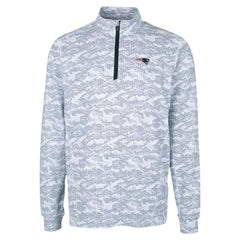 New England Patriots Cutter & Buck Traverse Camo Print Stretch Quarter-Zip Top | NFL Outlet