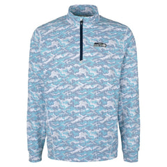 Seattle Seahawks Cutter & Buck Traverse Camo Print Stretch Quarter-Zip Top | NFL Online