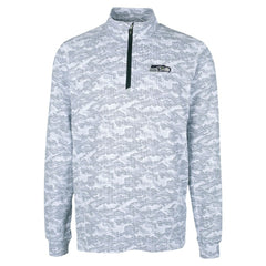 Seattle Seahawks Cutter & Buck Traverse Camo Print Stretch Quarter-Zip Top | NFL Sale