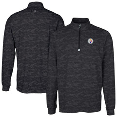 Pittsburgh Steelers Cutter & Buck Traverse Camo Print Stretch Quarter-Zip Top | NFL Discount