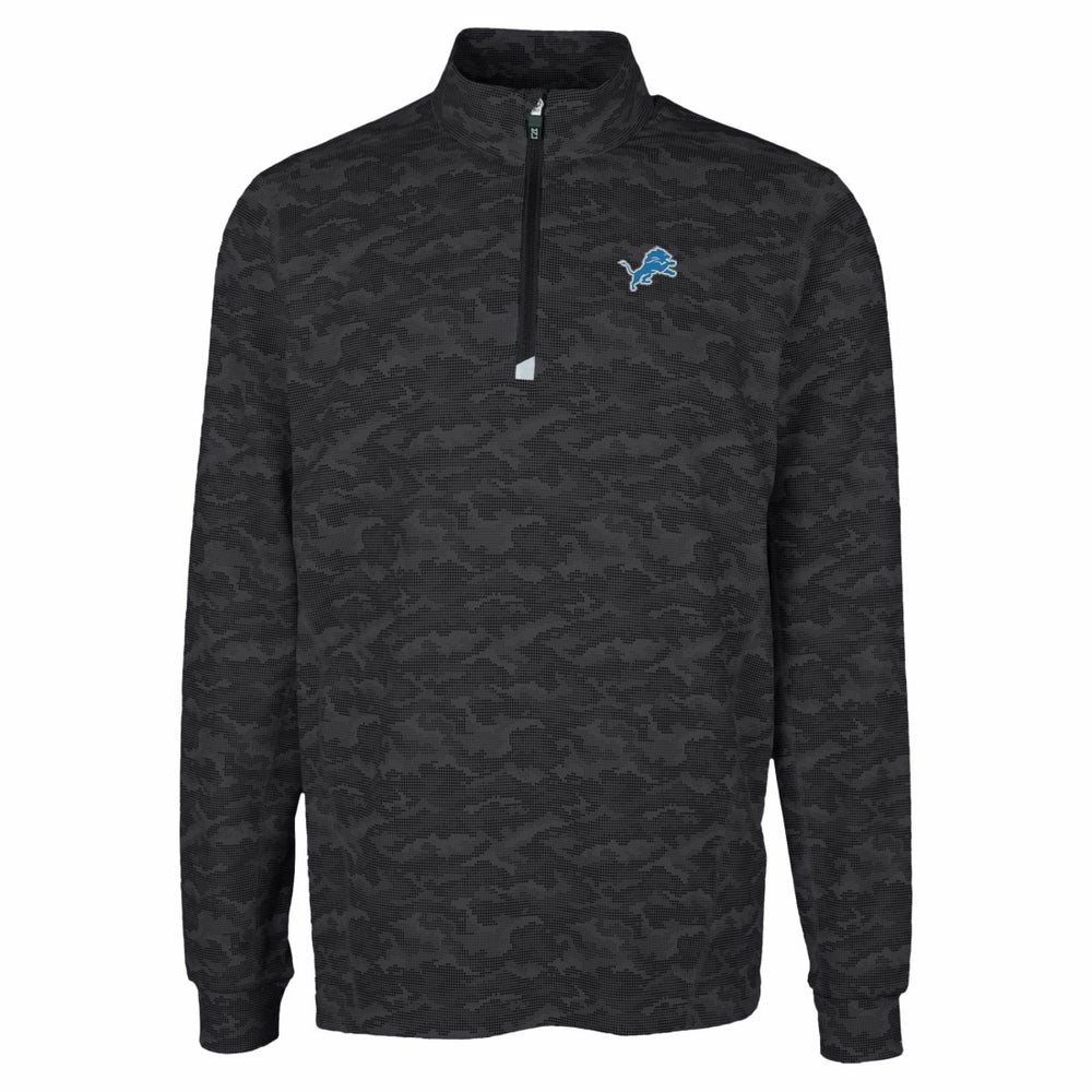 Detroit Lions Cutter & Buck Traverse Camo Print Stretch Quarter-Zip Top | NFL US