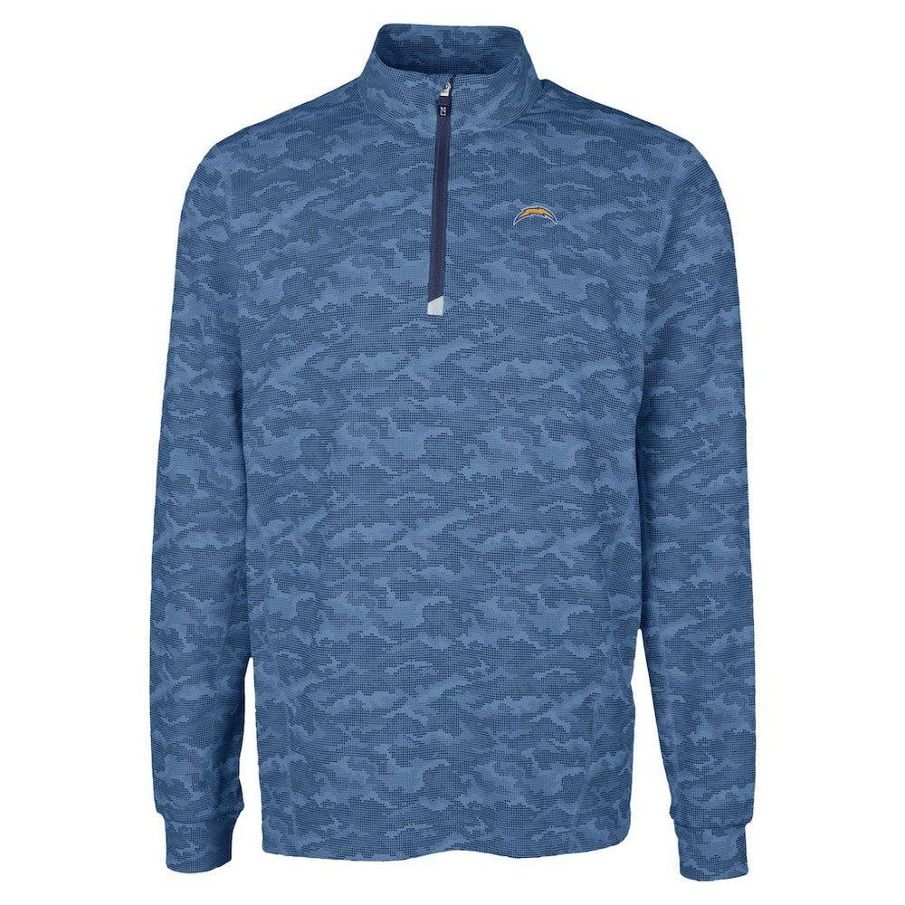 Los Angeles Chargers Cutter & Buck Traverse Camo Print Stretch Quarter-Zip Top | NFL On sale