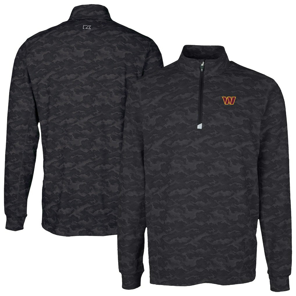 Washington Commanders Cutter & Buck Traverse Camo Print Stretch Quarter-Zip Top | NFL Online
