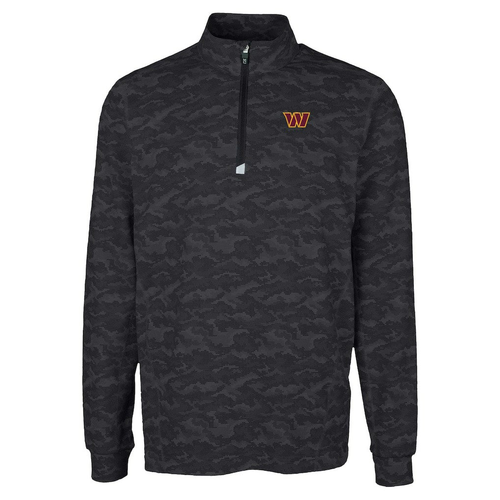 Washington Commanders Cutter & Buck Traverse Camo Print Stretch Quarter-Zip Top | NFL Online