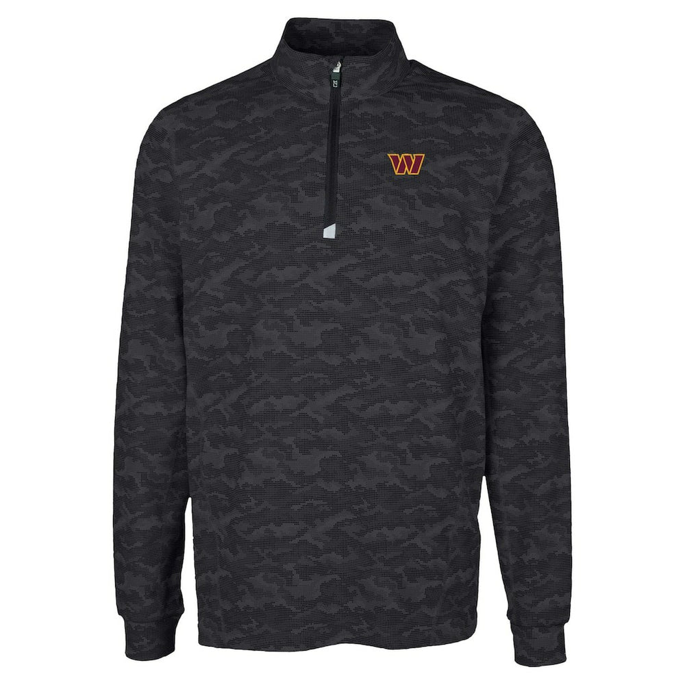 Washington Commanders Cutter & Buck Traverse Camo Print Stretch Quarter-Zip Top | NFL Online