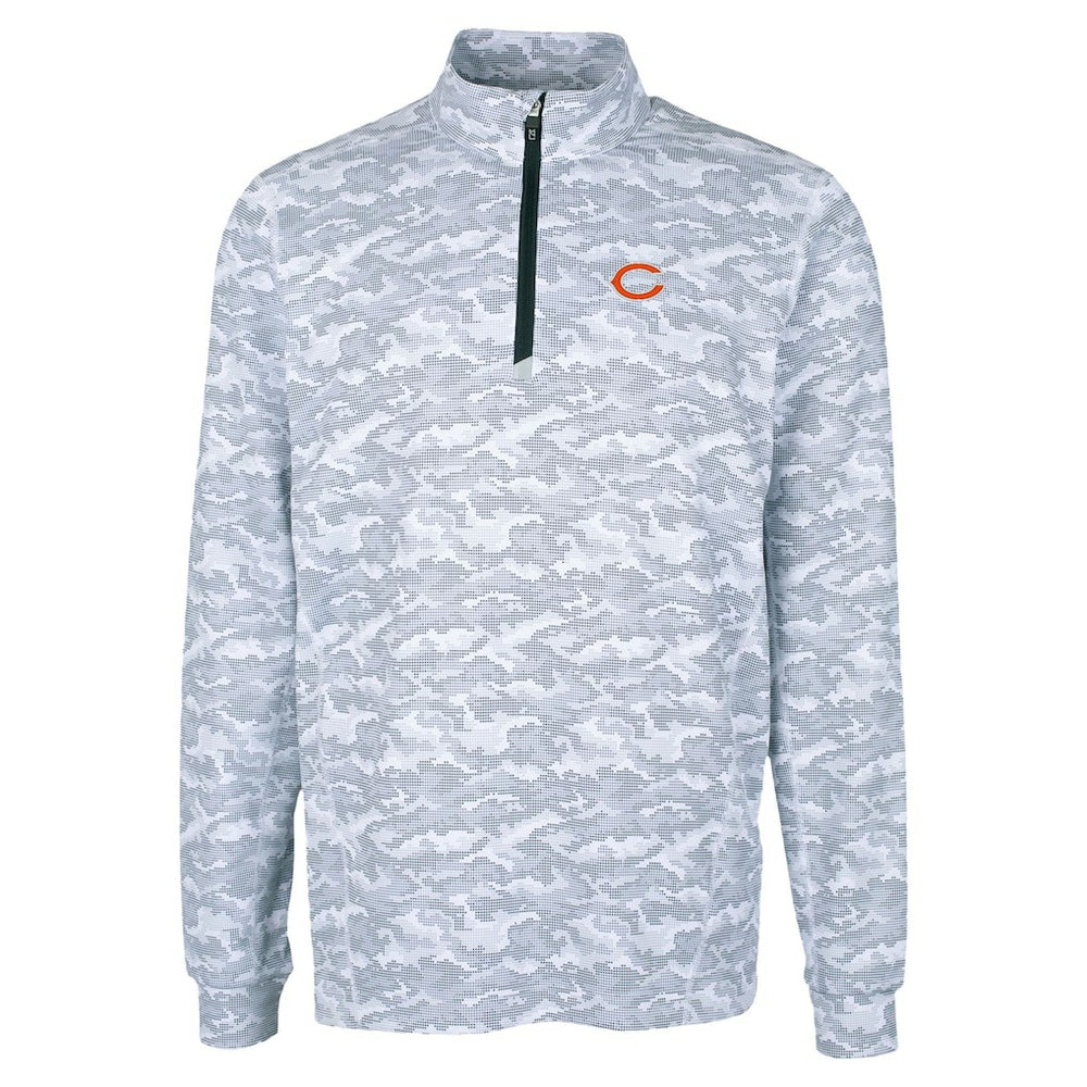 Chicago Bears Cutter & Buck Traverse Camo Print Stretch Quarter-Zip Top | NFL New