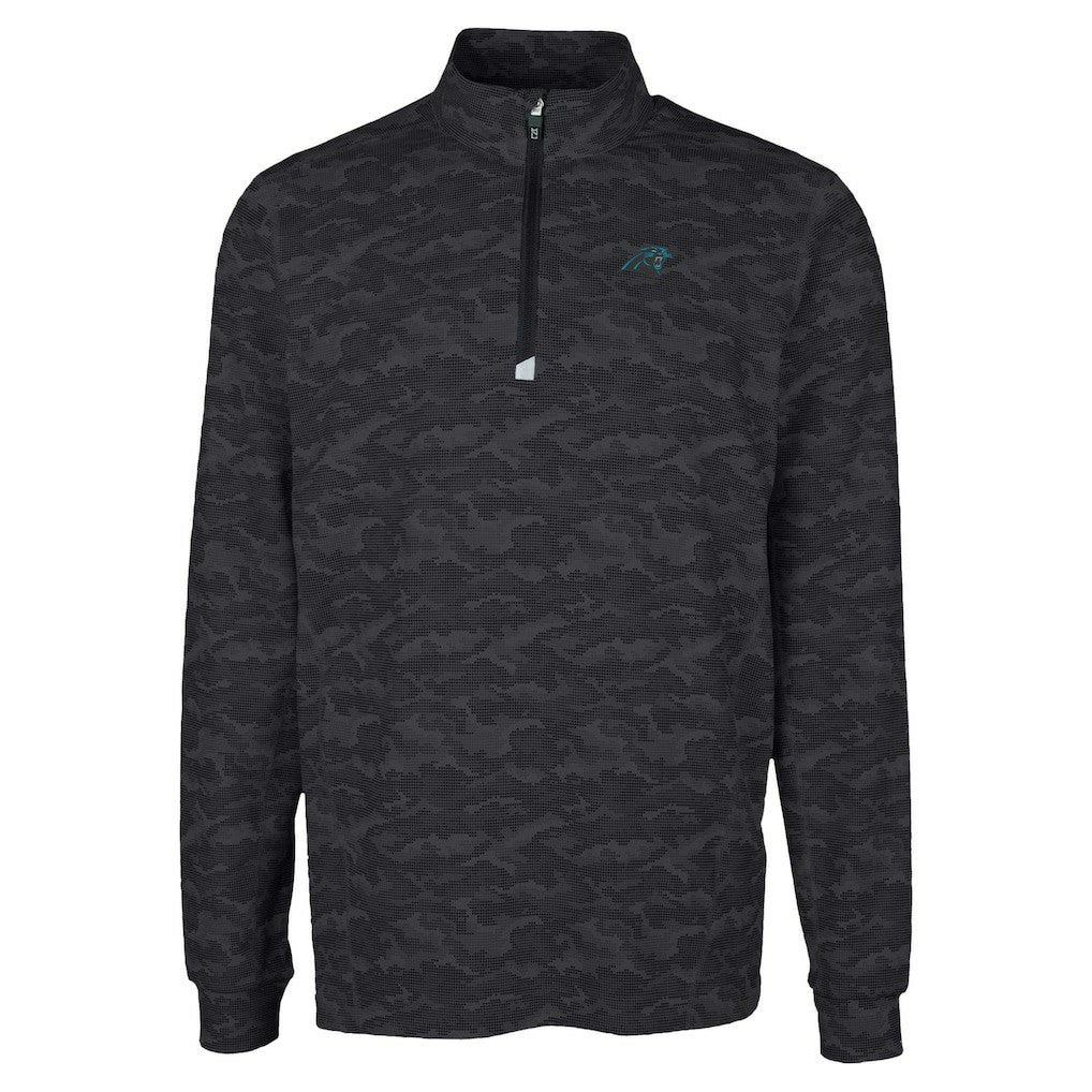 Carolina Panthers Cutter & Buck Traverse Camo Print Stretch Quarter-Zip Top | NFL Near me