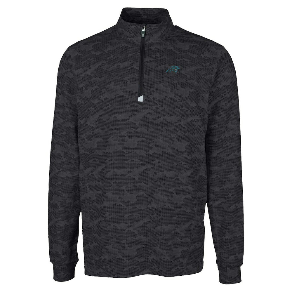 Carolina Panthers Cutter & Buck Traverse Camo Print Stretch Quarter-Zip Top | NFL Near me