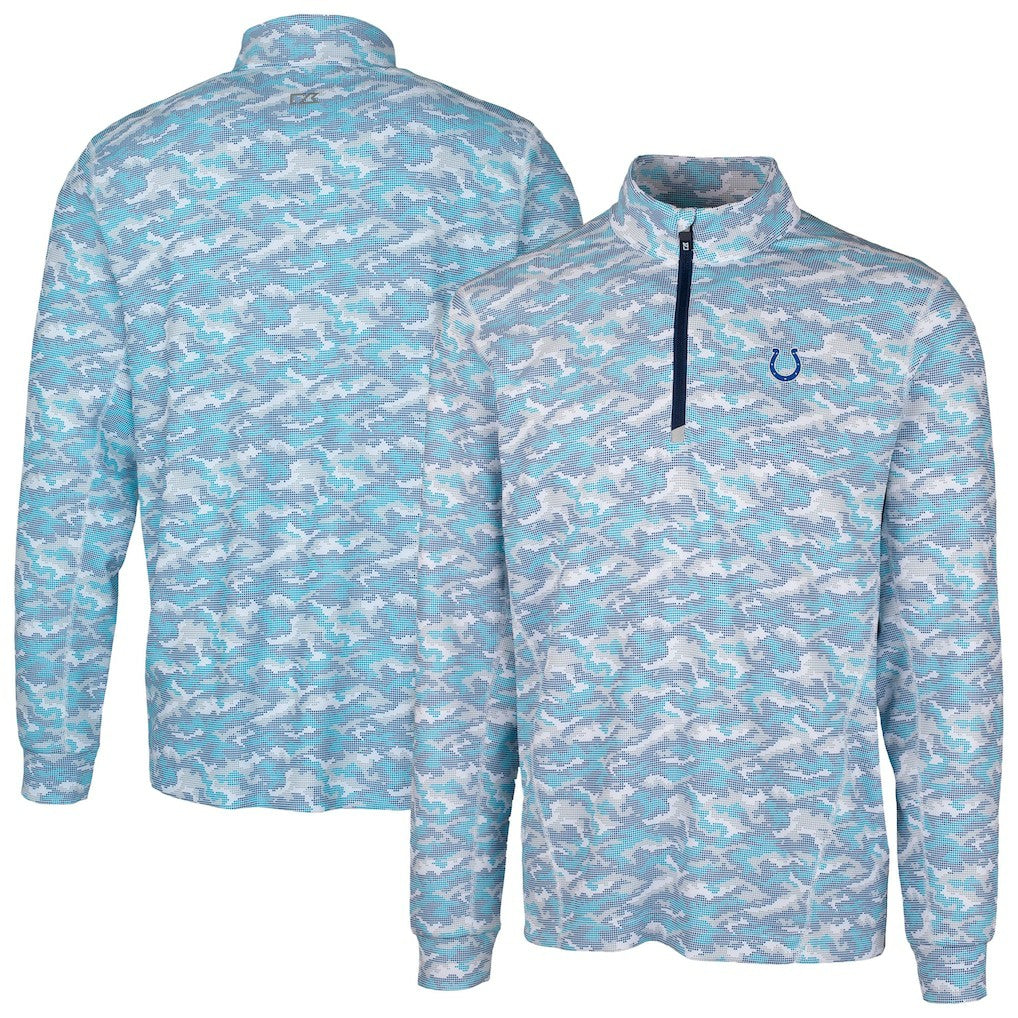 Indianapolis Colts Cutter & Buck Traverse Camo Print Stretch Quarter-Zip Pullover Top | NFL Near me