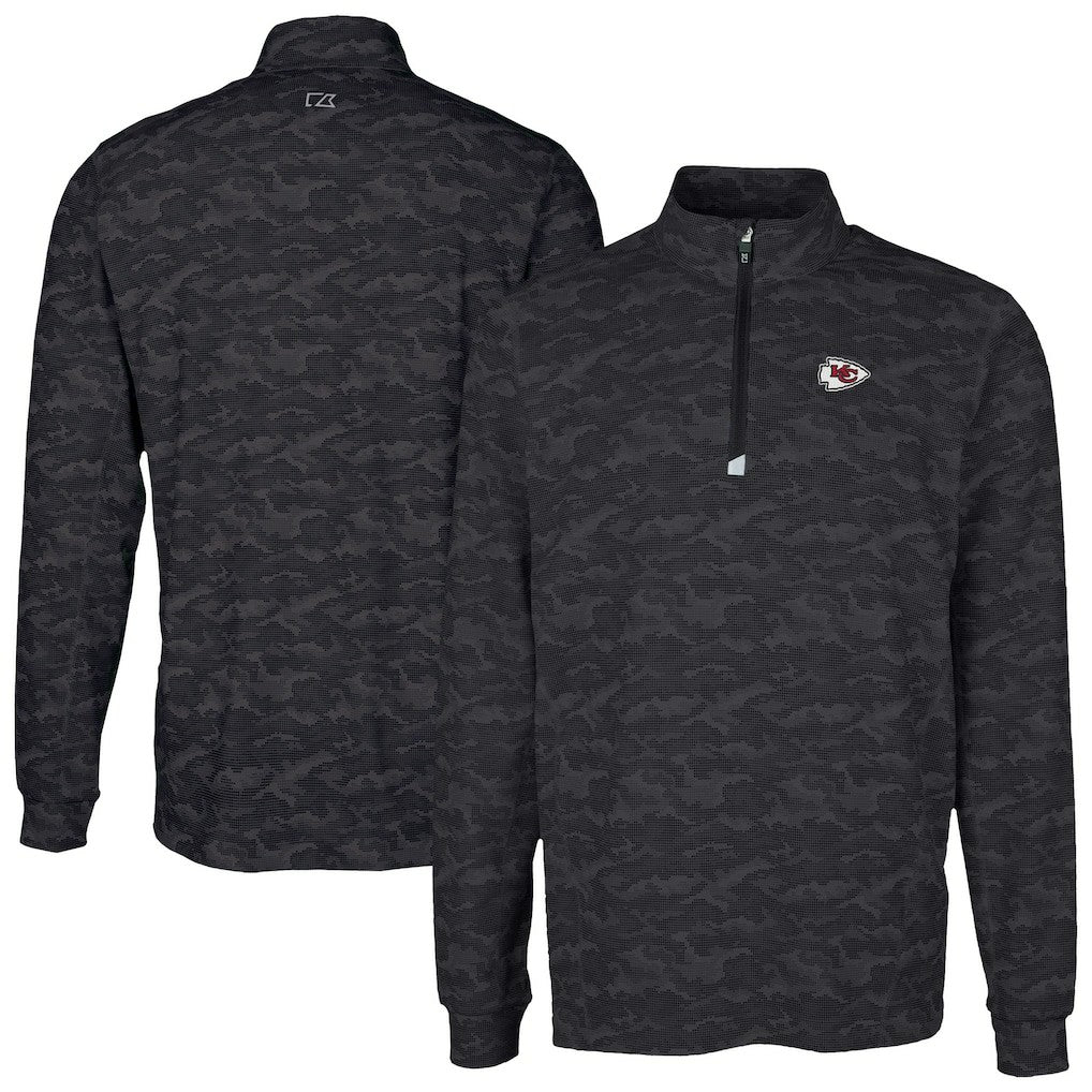 Kansas City Chiefs Cutter & Buck Traverse Camo Print Stretch Quarter-Zip Top | NFL US