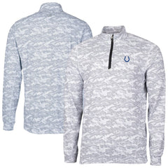 Indianapolis Colts Cutter & Buck Traverse Camo Print Stretch Quarter-Zip Top | NFL Discount