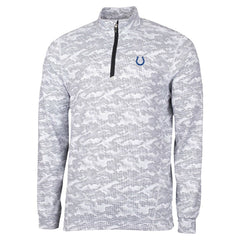Indianapolis Colts Cutter & Buck Traverse Camo Print Stretch Quarter-Zip Top | NFL Discount