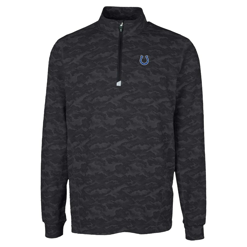 Indianapolis Colts Cutter & Buck Traverse Camo Print Stretch Quarter-Zip Top | NFL Discount