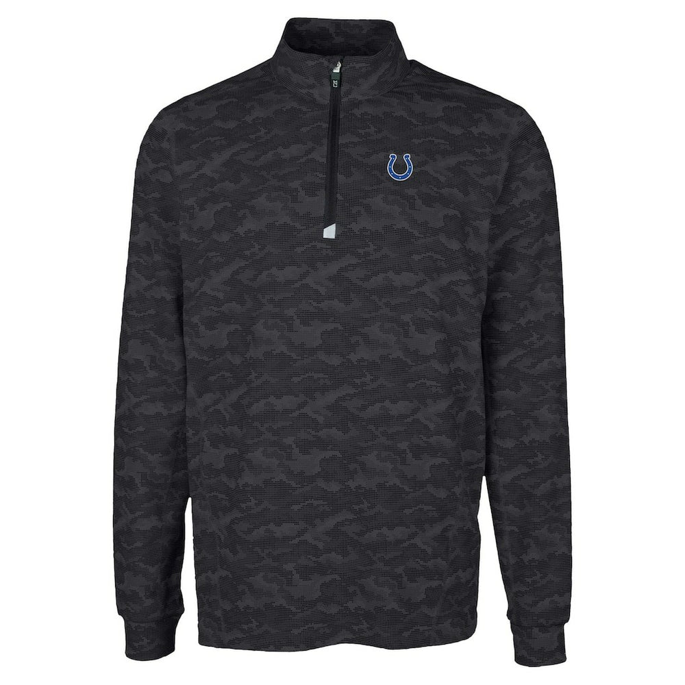 Indianapolis Colts Cutter & Buck Traverse Camo Print Stretch Quarter-Zip Top | NFL Discount
