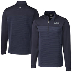 Seattle Seahawks Cutter & Buck Traverse Stripe Stretch DryTec Quarter-Zip Top | NFL Hot