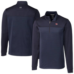 New York Giants Cutter & Buck Traverse Stripe Stretch DryTec Quarter-Zip Top | NFL Sale