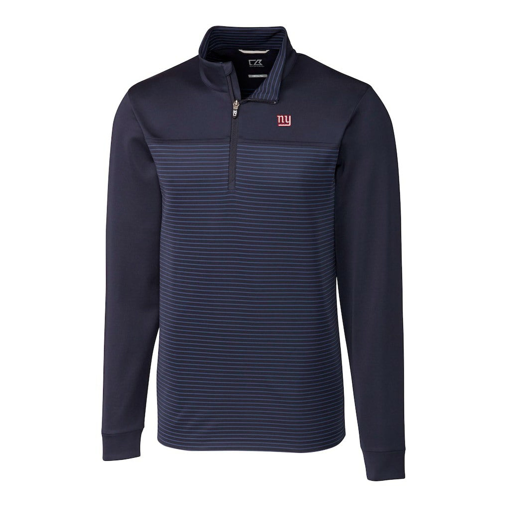 New York Giants Cutter & Buck Traverse Stripe Stretch DryTec Quarter-Zip Top | NFL Sale
