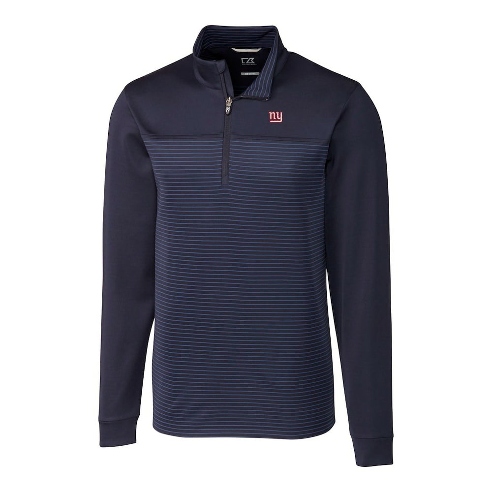 New York Giants Cutter & Buck Traverse Stripe Stretch DryTec Quarter-Zip Top | NFL Sale