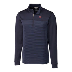 New York Giants Cutter & Buck Traverse Stripe Stretch DryTec Quarter-Zip Top | NFL Sale