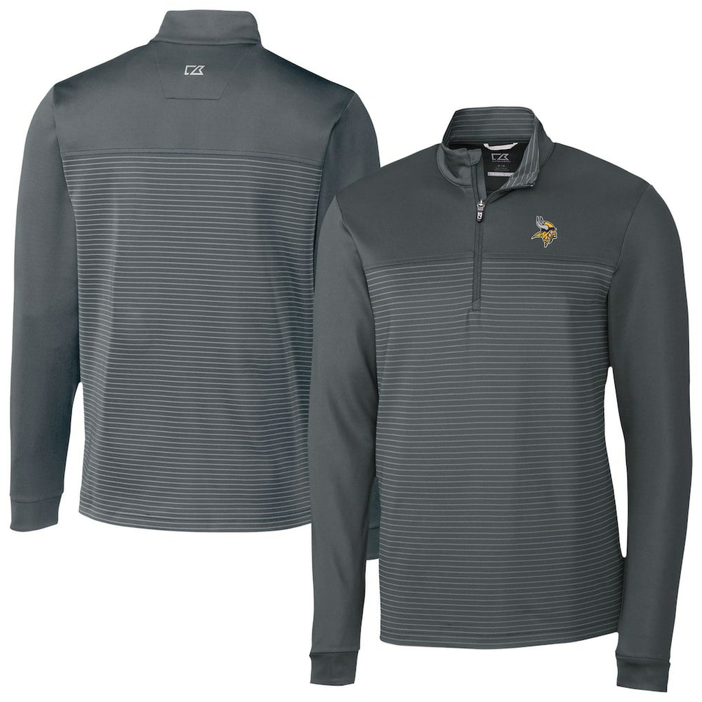 Minnesota Vikings Cutter & Buck Traverse Stripe Stretch DryTec Quarter-Zip Top | NFL US